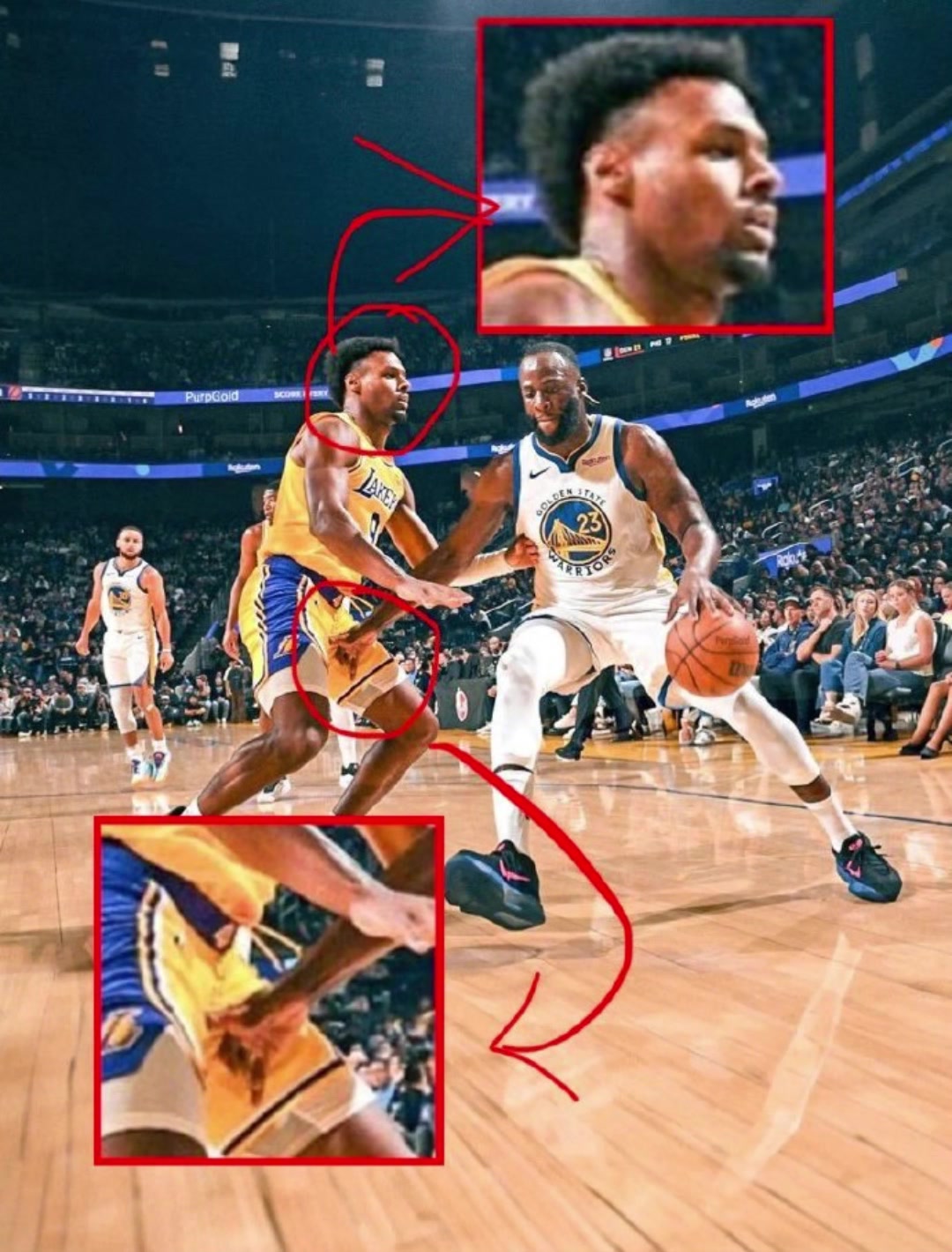 球迷放大赛场细节追梦突破过程中居然抓住了布朗尼的那个地方