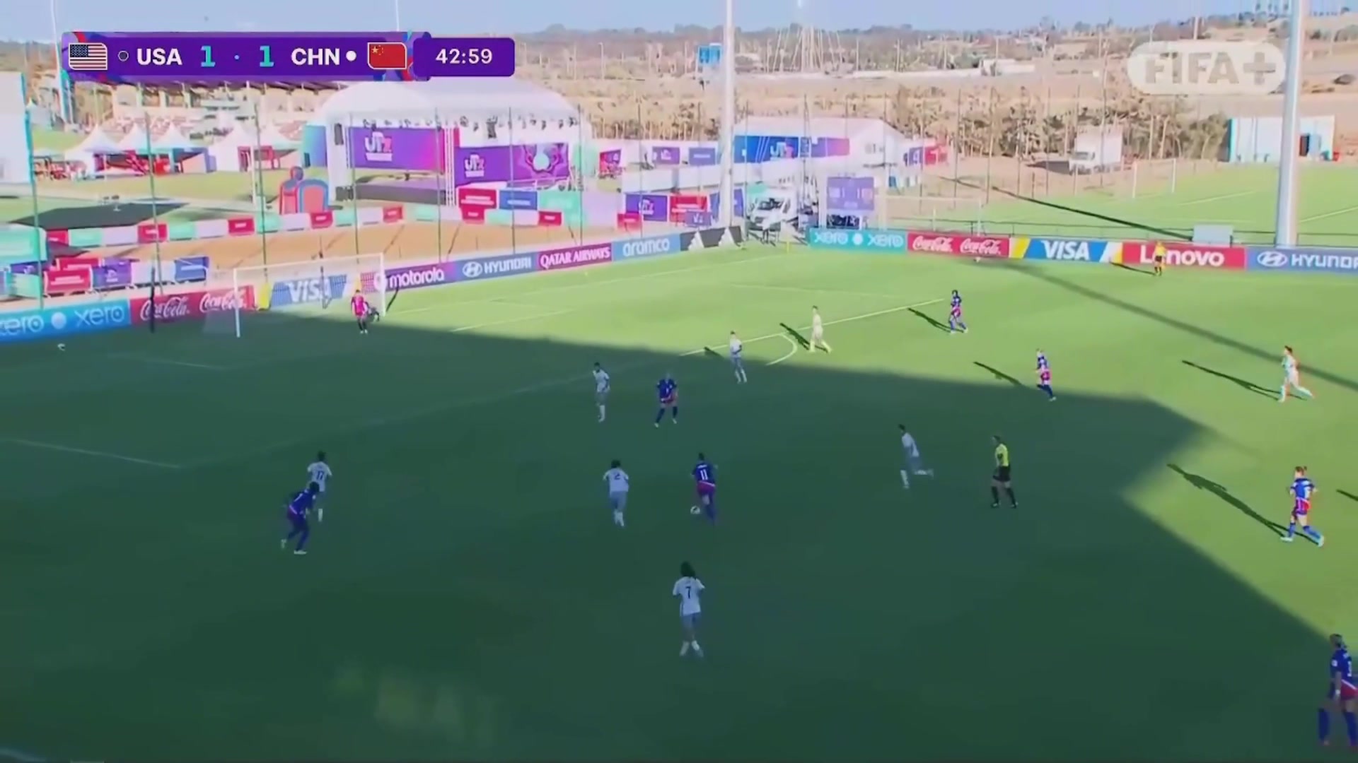 被连扳两球反超迪玛利亚弧顶突施冷箭U17女足1-2落后美国