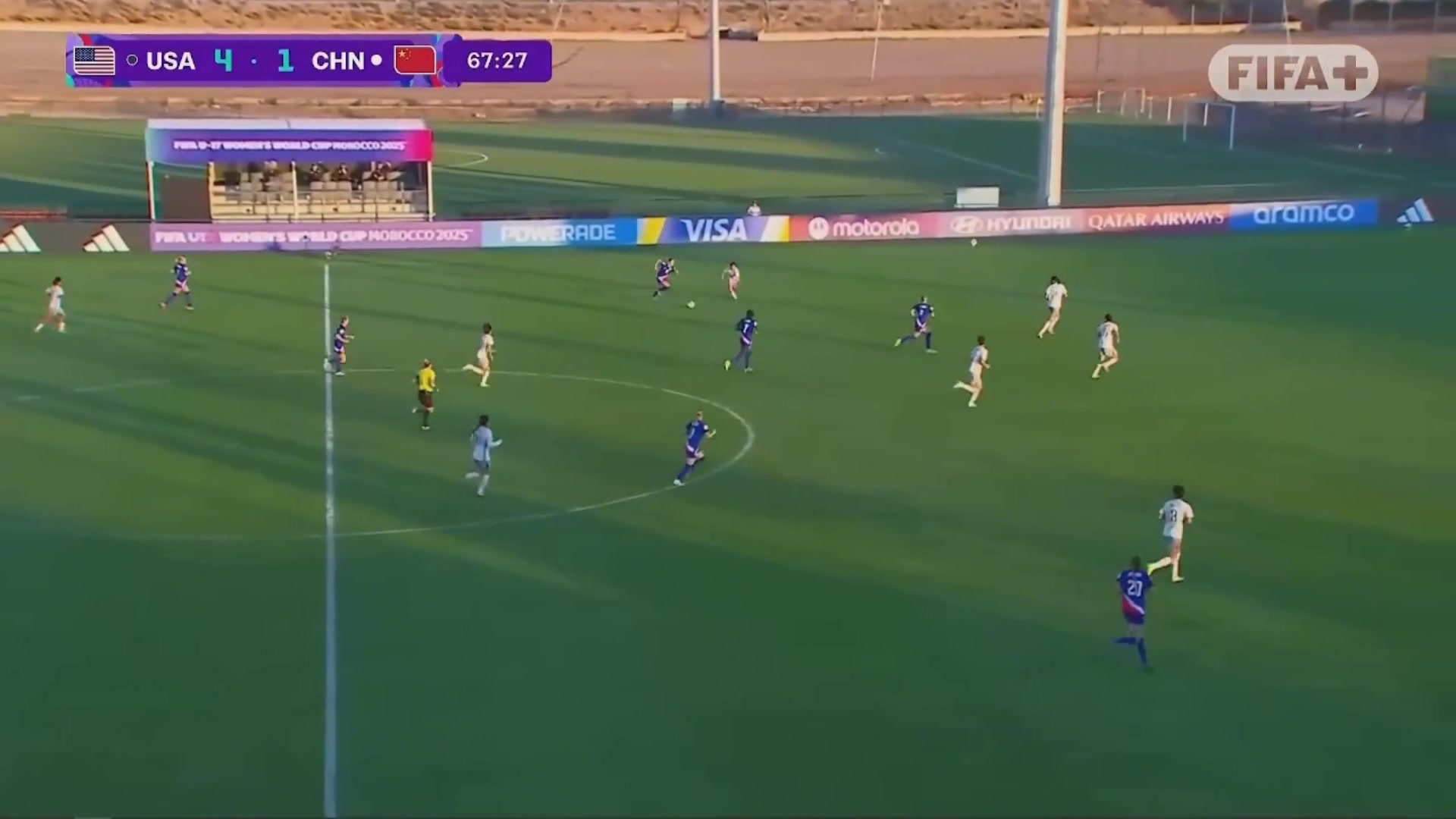 毫无还手之力马尔瑟姆单刀破门达双响U17美国女足5-1中国女足