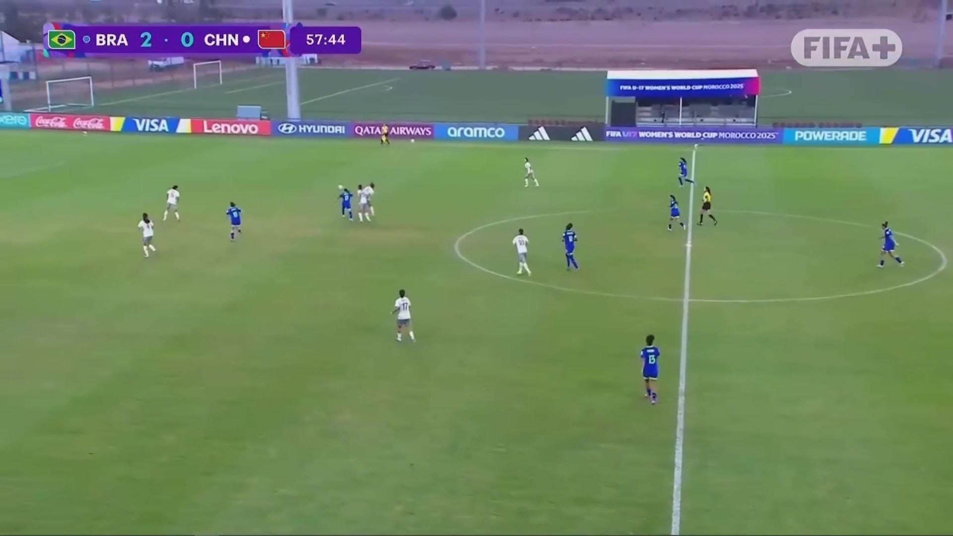 又被进了U17女足第58分钟再丢一球0-3落后巴西女足