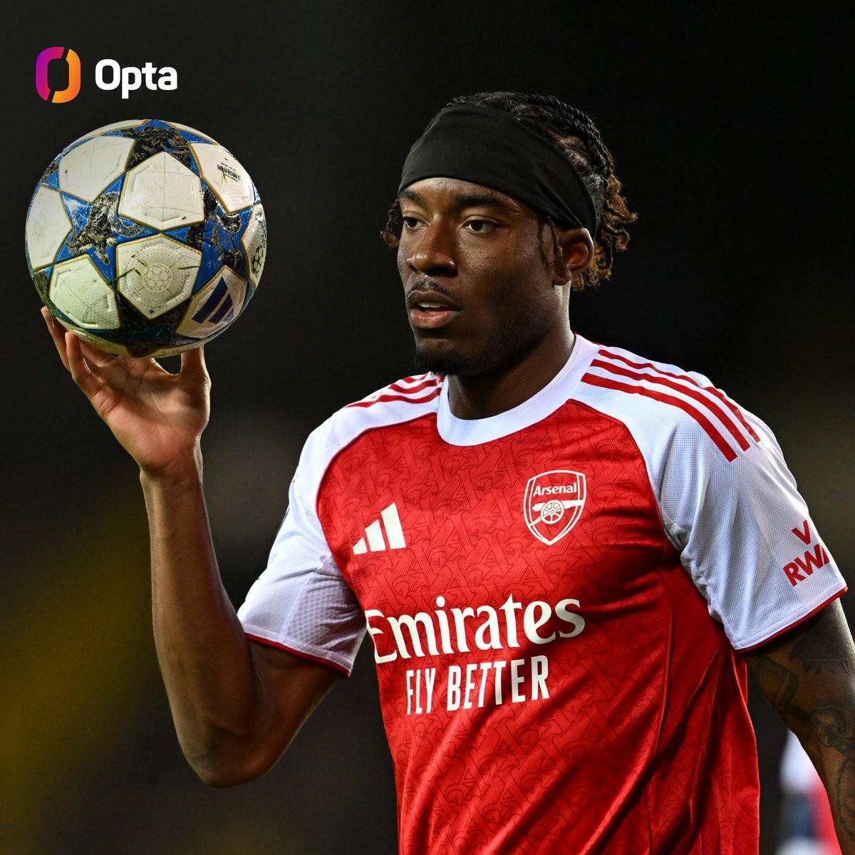 马杜埃凯阿森纳生涯前3球均来自欧冠,为枪手队史第一人