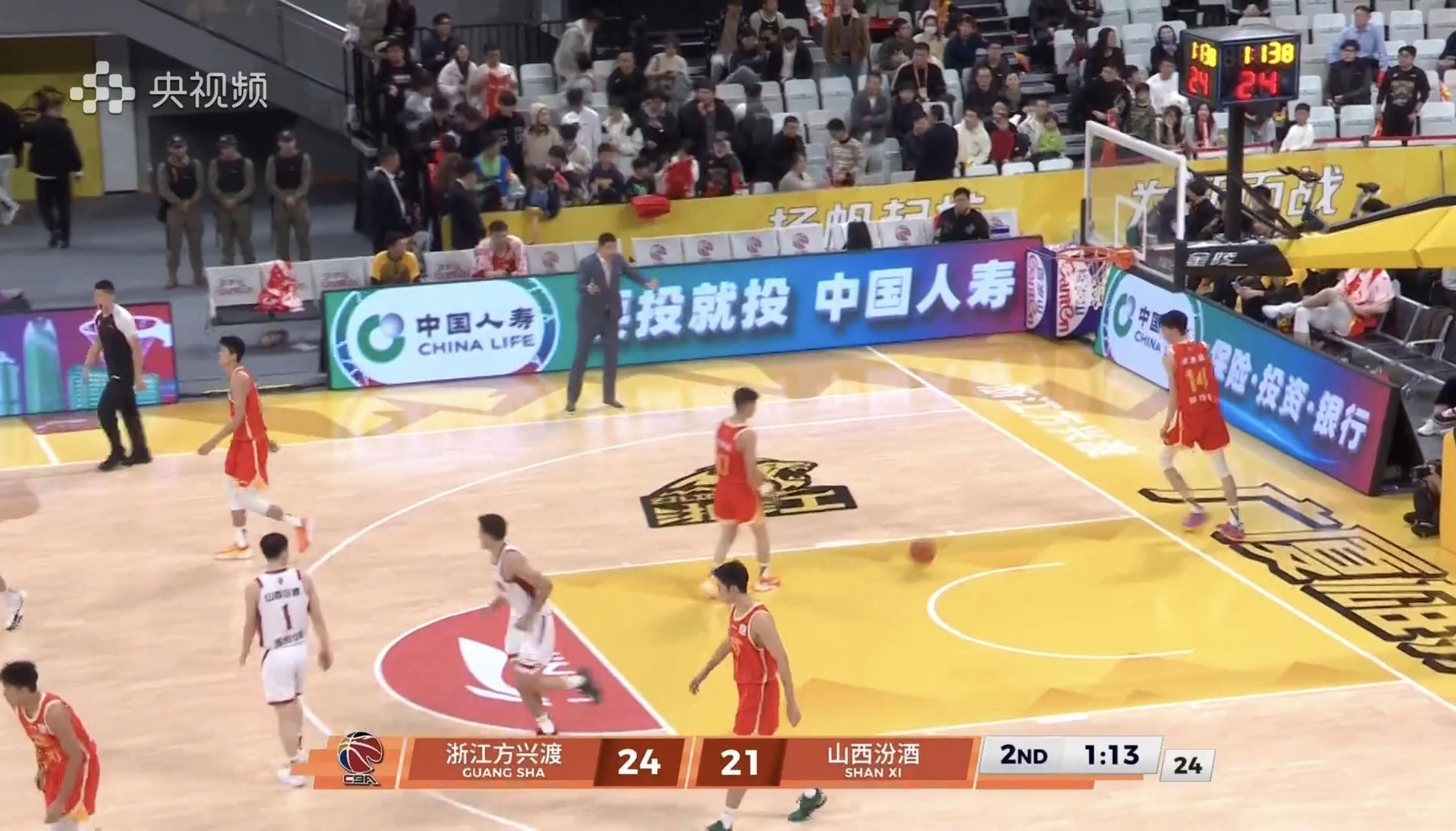 开辟历史,CBA首场潜力赛山西27-24广厦,场面冷清观众悉数离开
