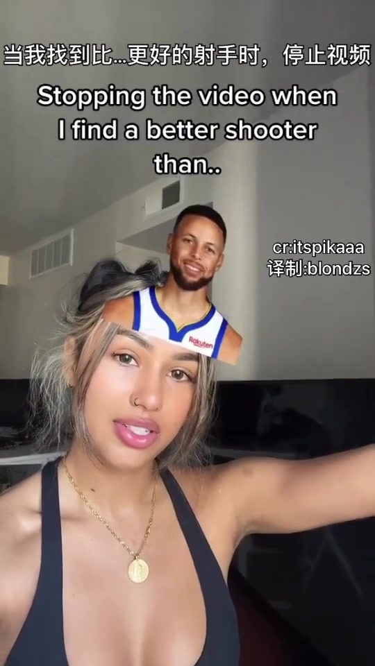 美女挑战当出现比库里更好的射手时停止视频然后莫兰特